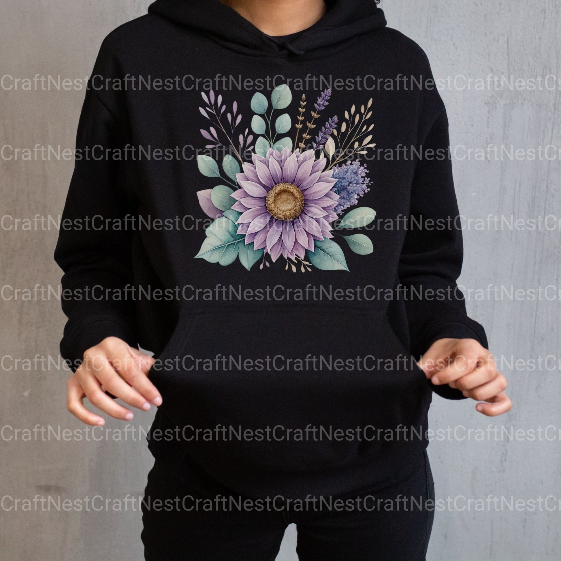 Purple Sunflowers Clipart Bundle - CraftNest - Digital Crafting and Art