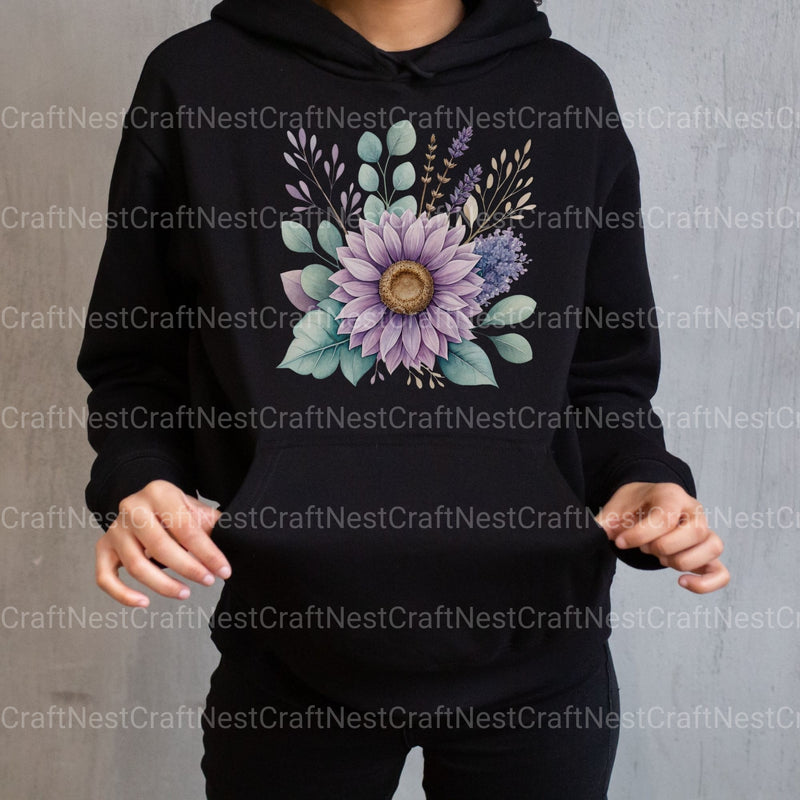 Purple Sunflowers Clipart Bundle - CraftNest - Digital Crafting and Art