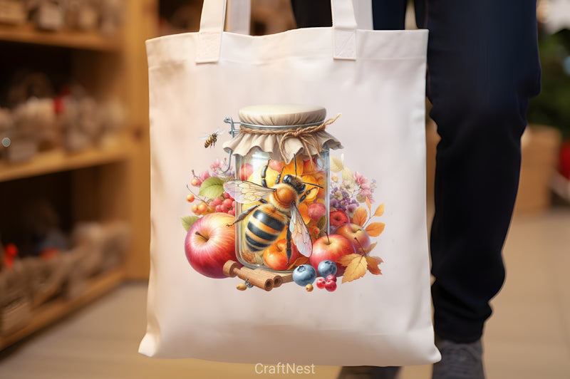 Autumn Honey Bee Clipart Bundle - CraftNest - Digital Crafting and Art