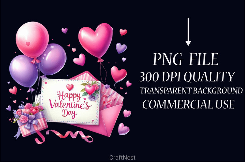 Valentine Envelope Card Clipart Bundle - CraftNest - Digital Crafting and Art
