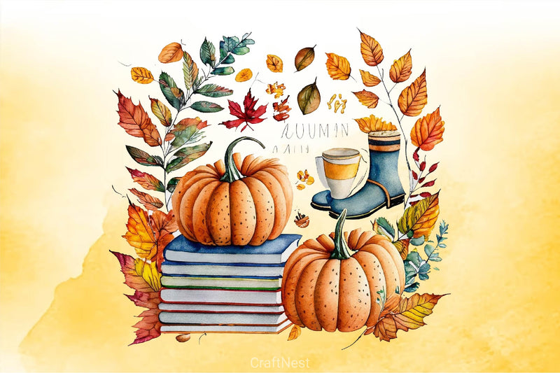 Autumn Pumpkins Clipart Bundle - CraftNest - Digital Crafting and Art