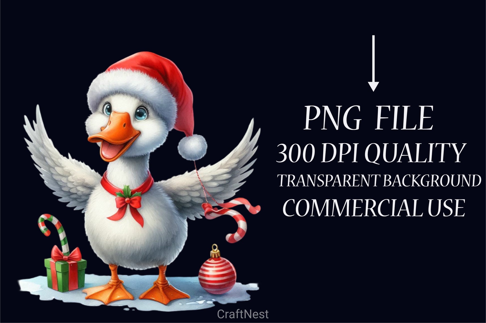 Christmas Goose Clipart Bundle - CraftNest - Digital Crafting and Art