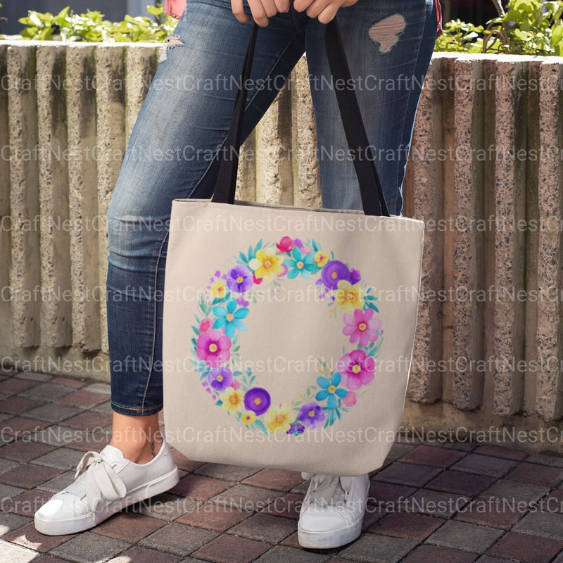 Floral Borders Circle 16 Clipart Bundle - CraftNest - Digital Crafting and Art