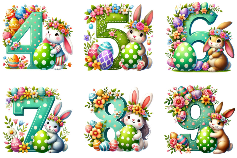 Easter Bunny Alphabet Clipart Bundle 3 - CraftNest - Digital Crafting and Art