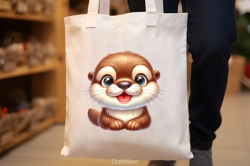 Cute Otter Clipart Bundle - CraftNest - Digital Crafting and Art