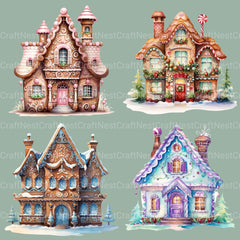 Gingerbread House Clipart Bundle 2 - CraftNest - Digital Crafting and Art