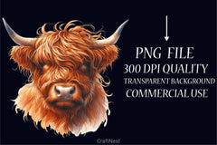 Highland Cow Clipart Bundle - CraftNest - Digital Crafting and Art