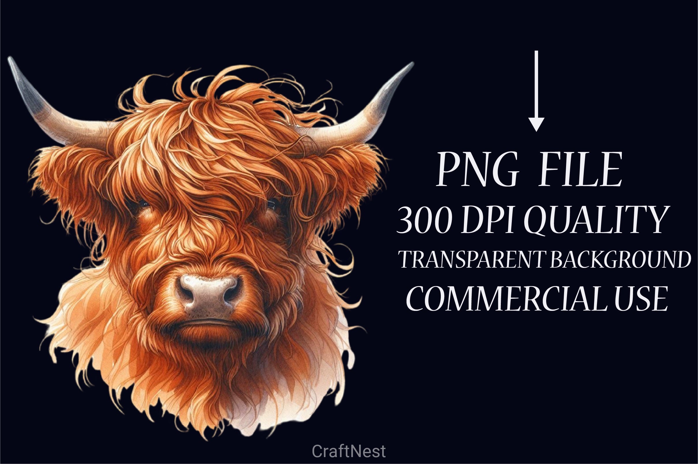 Highland Cow Clipart Bundle - CraftNest - Digital Crafting and Art
