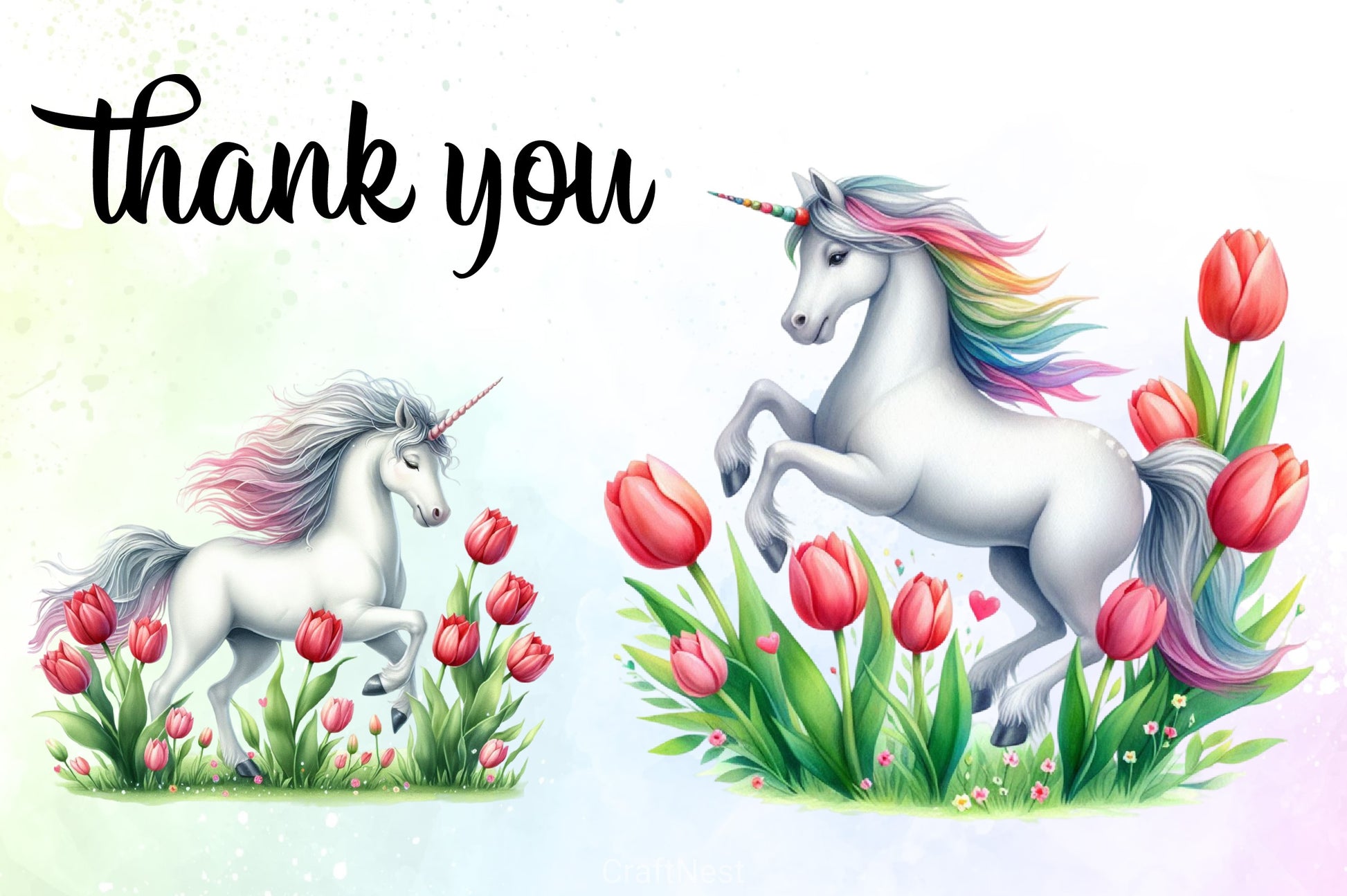 Floral Unicorn Clipart Bundle - CraftNest - Digital Crafting and Art
