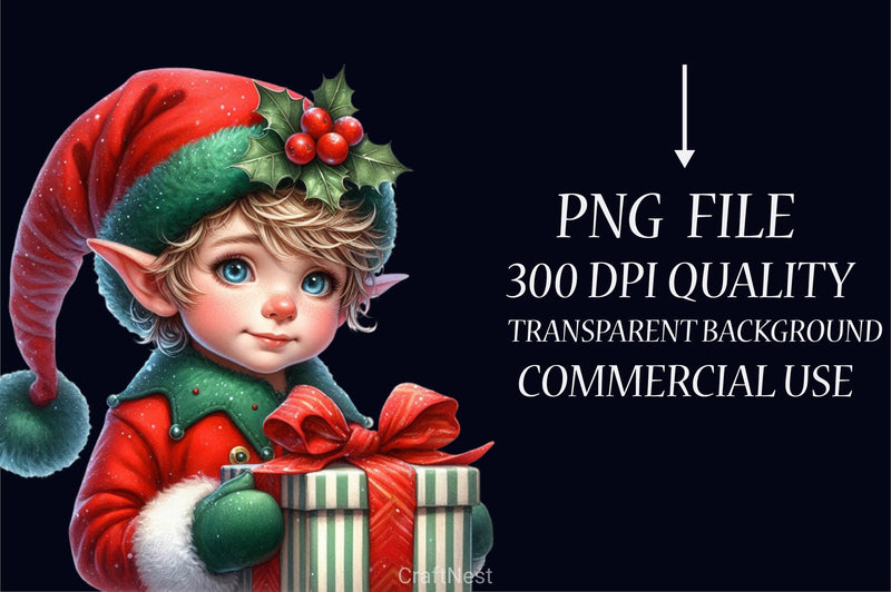 Christmas Elf Clipart Bundle - CraftNest - Digital Crafting and Art