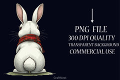Bunny Back View Clipart Bundle 2 - CraftNest - Digital Crafting and Art