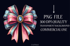 Coquette Bow Clipart Bundle 2 - CraftNest - Digital Crafting and Art