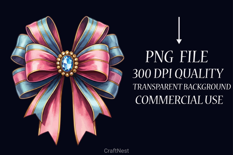 Coquette Bow Clipart Bundle 2 - CraftNest - Digital Crafting and Art