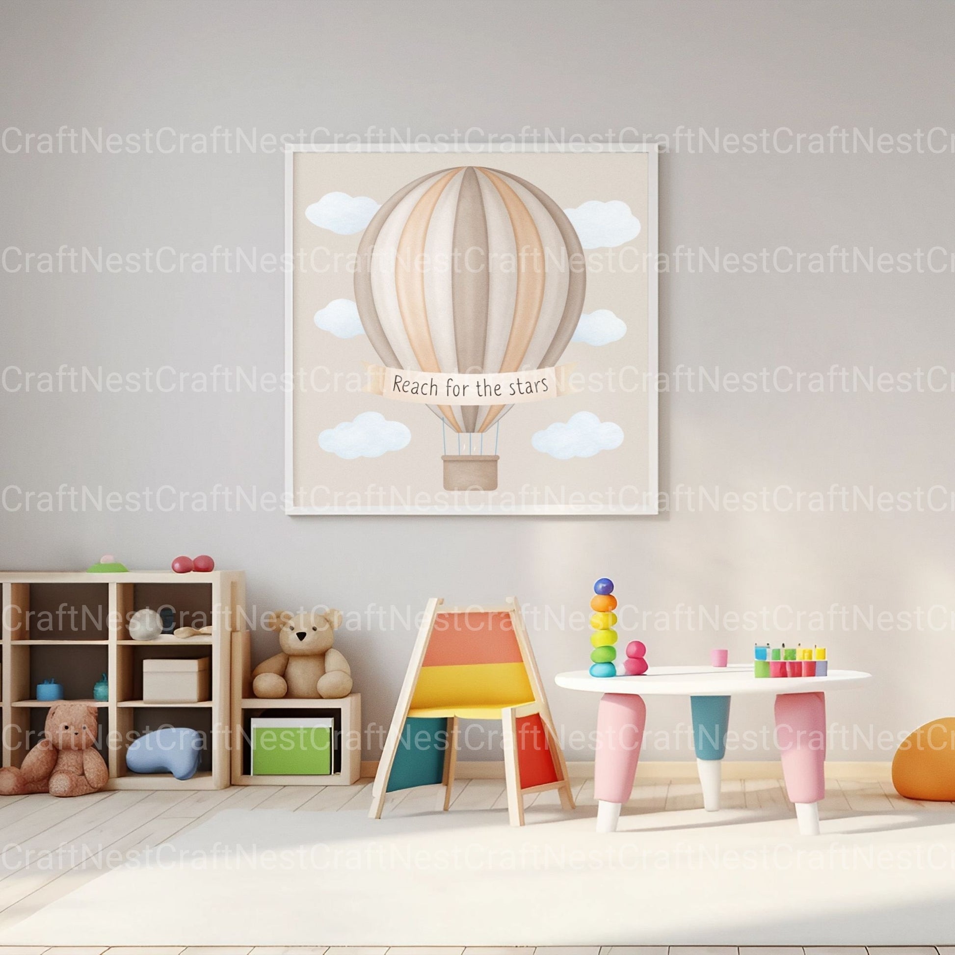 Hot Air Balloons Nursery Quotes Clipart Bundle - CraftNest - Digital Crafting and Art