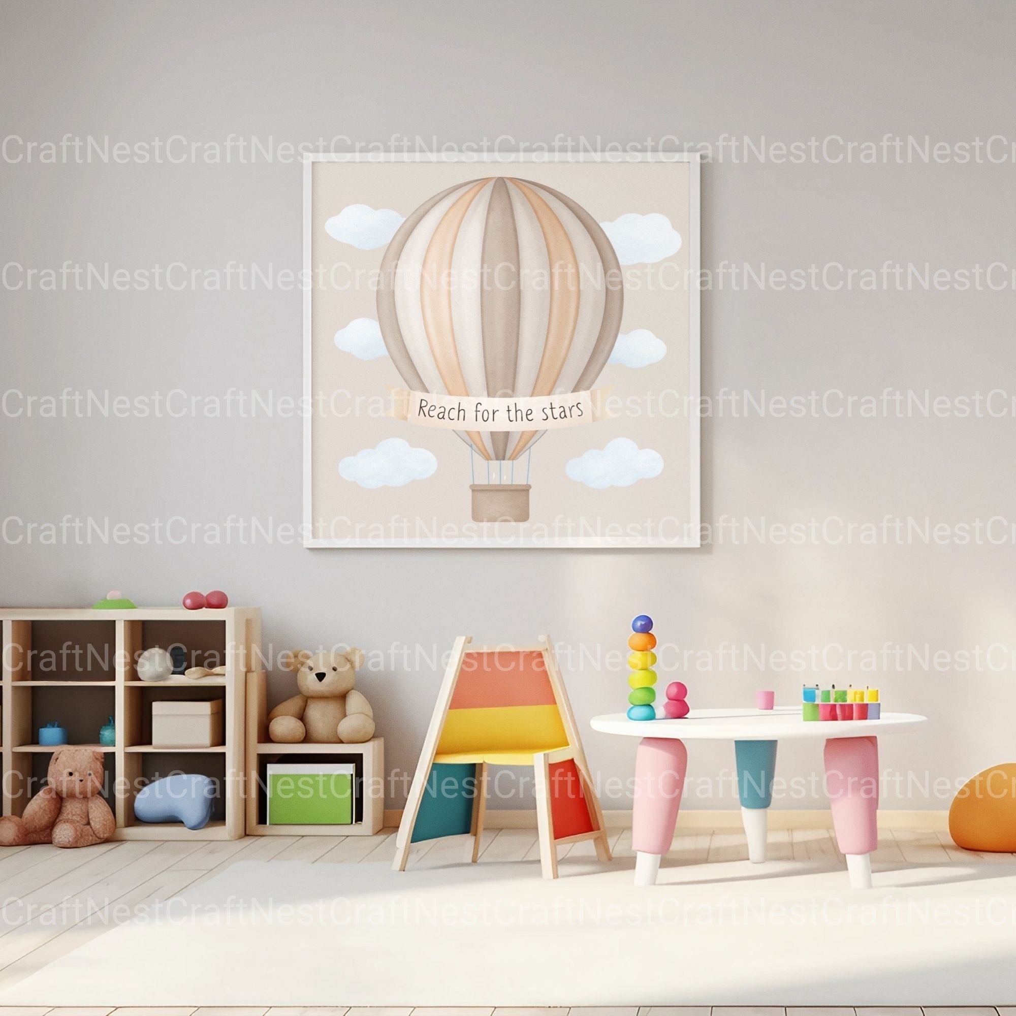 Hot Air Balloons Nursery Quotes Clipart Bundle - CraftNest - Digital Crafting and Art