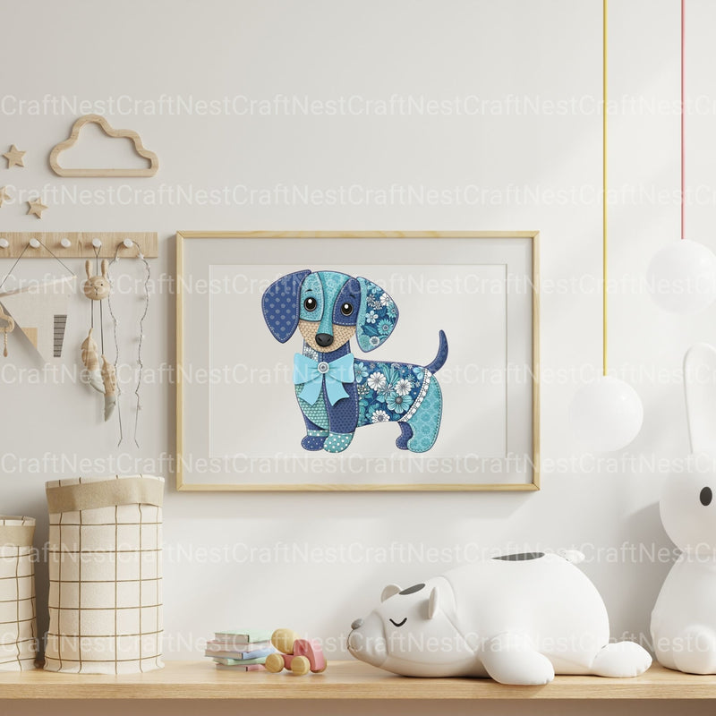 Patchwork Dachshunds Clipart Bundle - CraftNest - Digital Crafting and Art