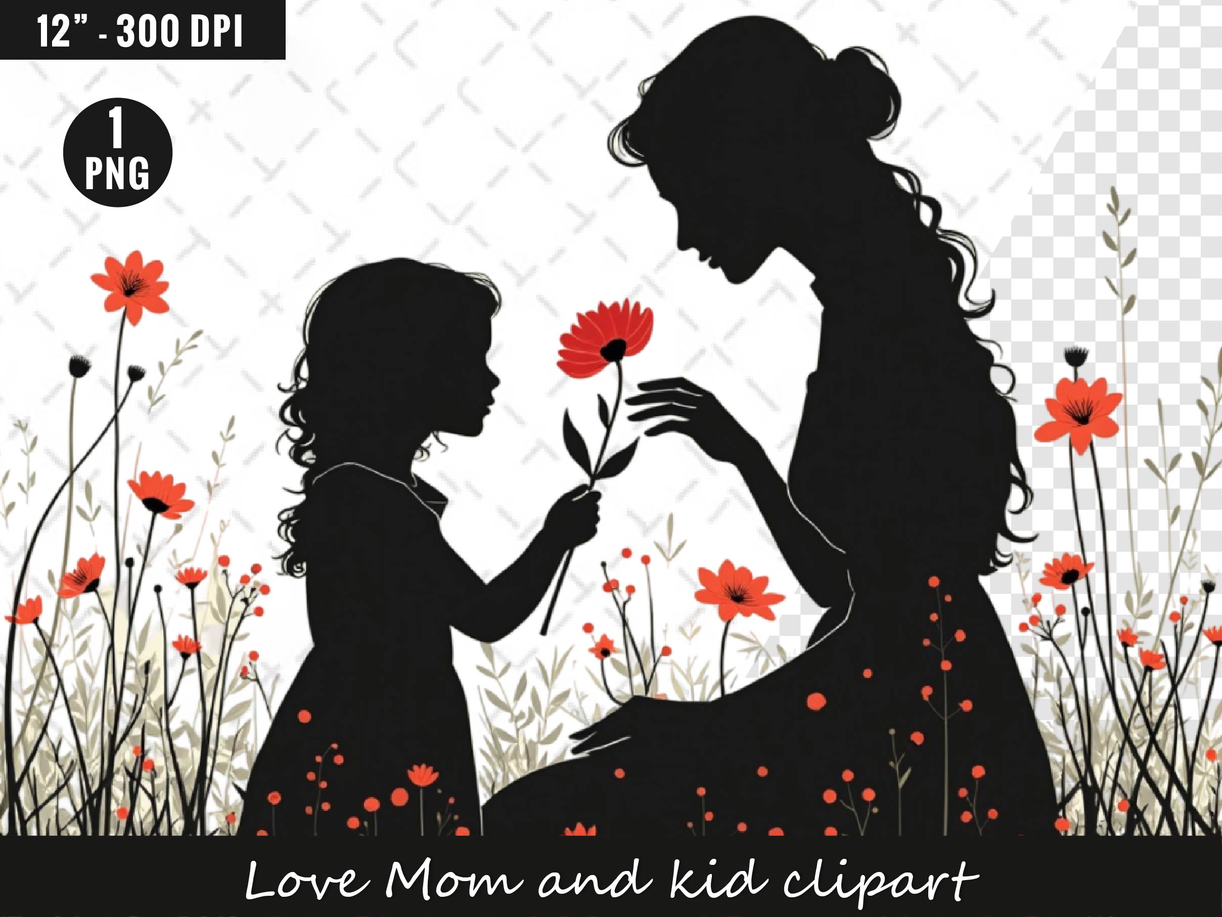 Love Mom And Kid Clipart Bundle - CraftNest - Digital Crafting and Art