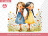 Best Friends Little Girls Clip Art Clipart Bundle