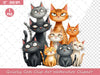 Quirky Cats Clip Art Clipart Bundle