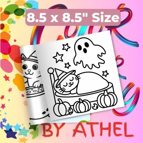 Halloween Cats Coloring Book Bundle - CraftNest - Digital Crafting and Art