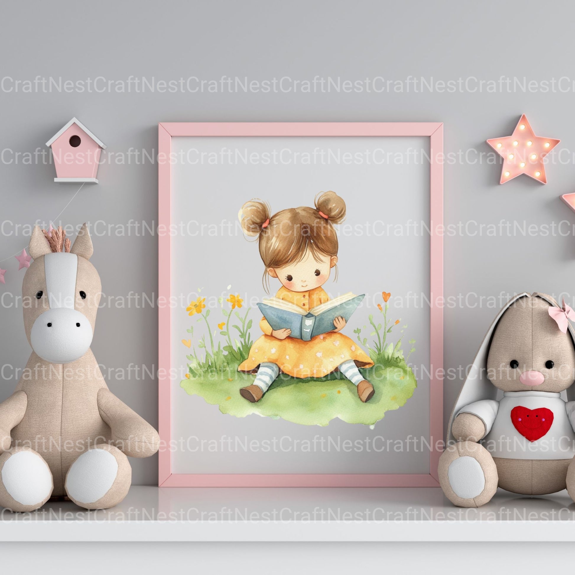 Children Reading Clipart Bundle - CraftNest - Digital Crafting and Art