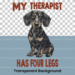 My Therapist Has Four Legs Dachshund Clipart Bundle - CraftNest - Digital Crafting and Art
