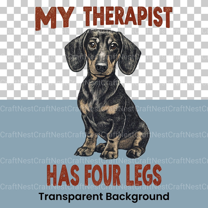 My Therapist Has Four Legs Dachshund Clipart Bundle - CraftNest - Digital Crafting and Art