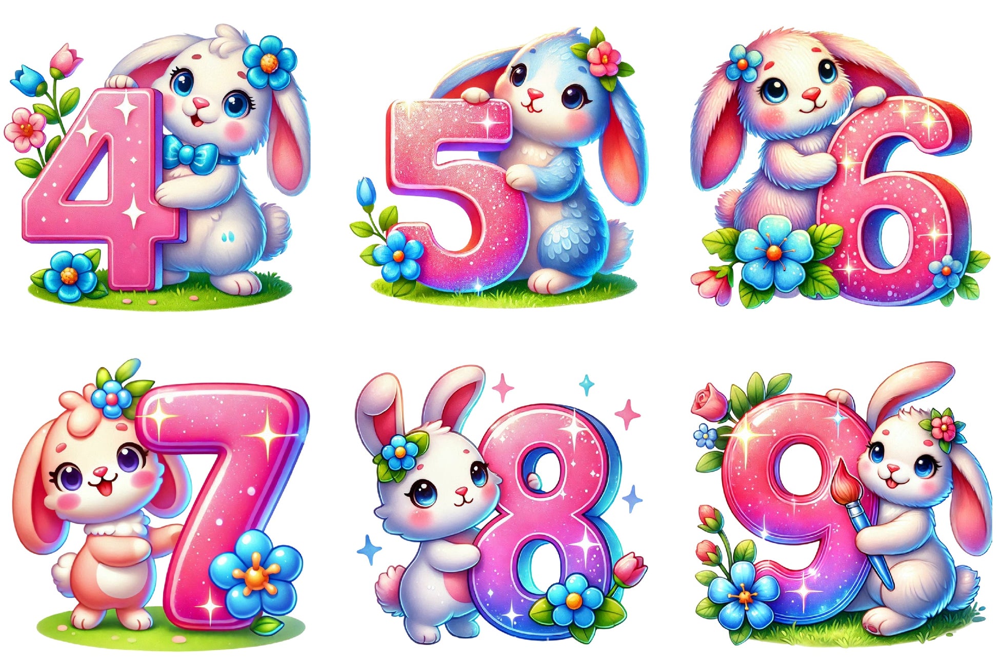 Easter Bunny Alphabet Clipart Bundle 1 - CraftNest - Digital Crafting and Art