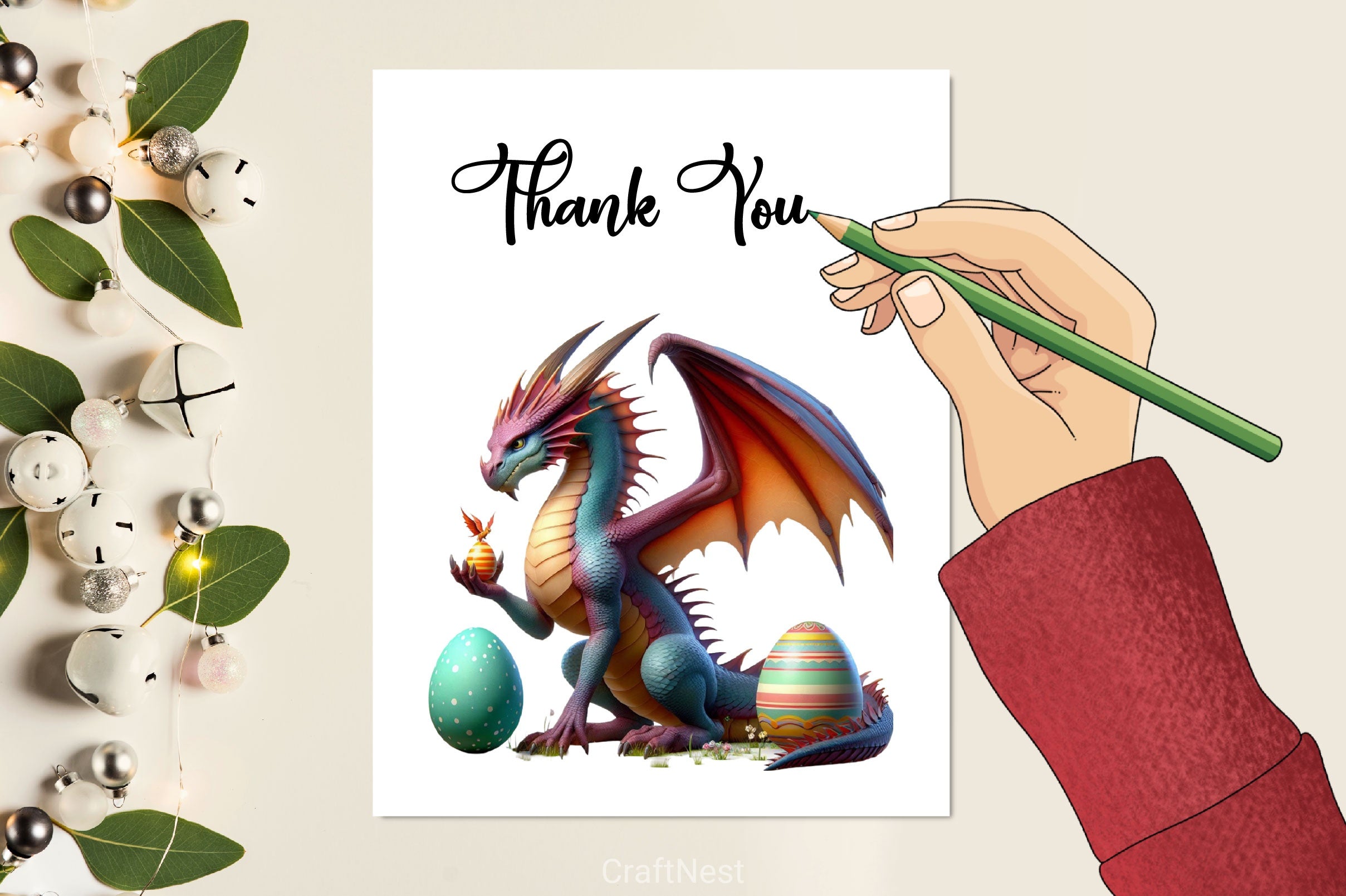Easter Fantasy Dragon Clipart Bundle - CraftNest - Digital Crafting and Art
