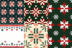 Christmas Pattern Background Clipart Bundle - CraftNest - Digital Crafting and Art