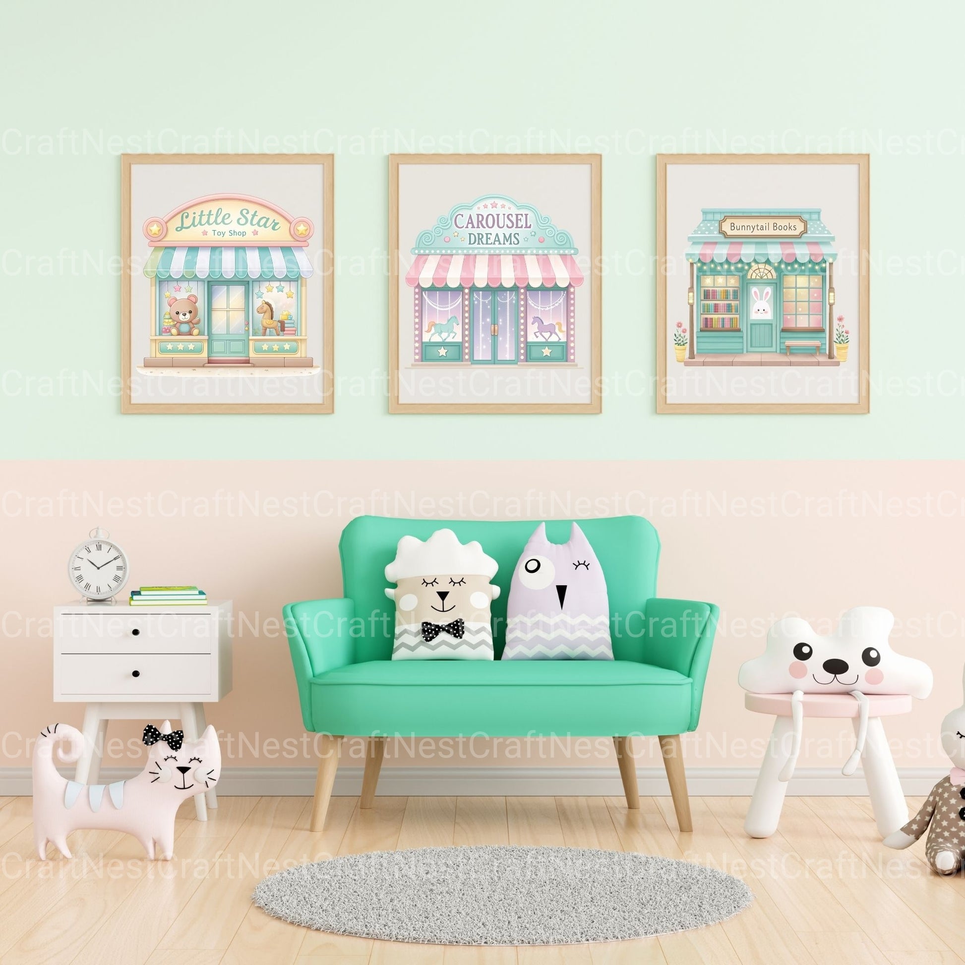 Village Shops Whimsical Clipart Bundle - CraftNest - Digital Crafting and Art