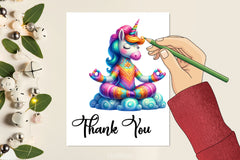 Cute Unicorn Yoga Clipart Bundle - CraftNest - Digital Crafting and Art