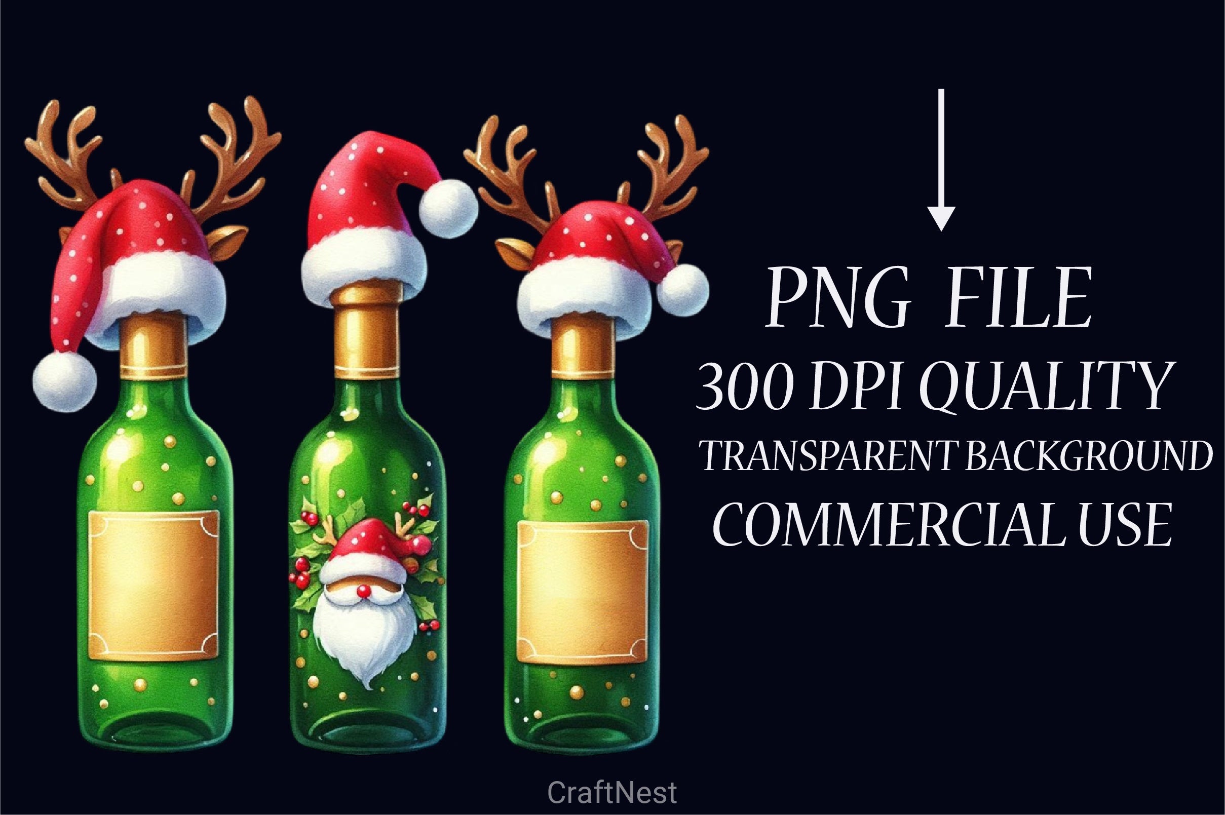 Beer Christmas Funny Clipart Bundle - CraftNest - Digital Crafting and Art
