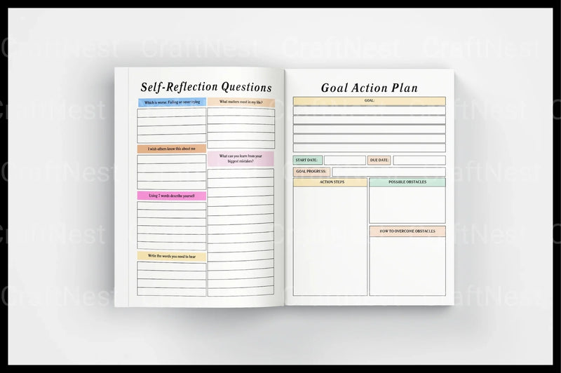 Self Care Wellness Workbook - CraftNest - Digital Crafting and Art