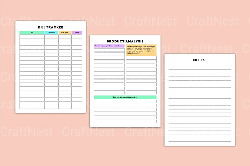 Craft Business Organizer for Efficient Management - CraftNest - Digital Crafting and Art