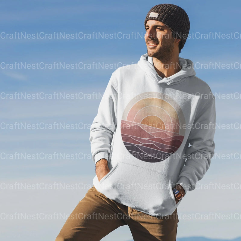 Retro Sunsets Circle Clipart Bundle - CraftNest - Digital Crafting and Art