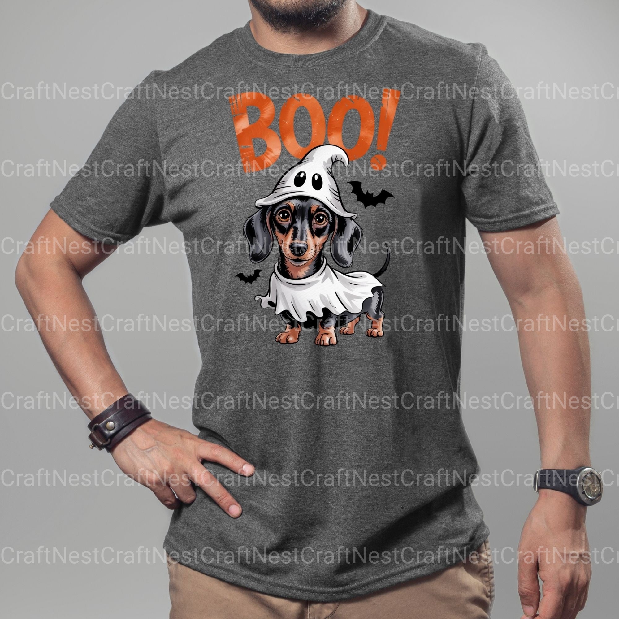 Dachshund Ghost Boo Clipart Bundle - CraftNest - Digital Crafting and Art