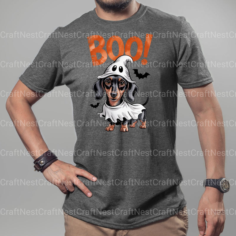 Dachshund Ghost Boo Clipart Bundle - CraftNest - Digital Crafting and Art