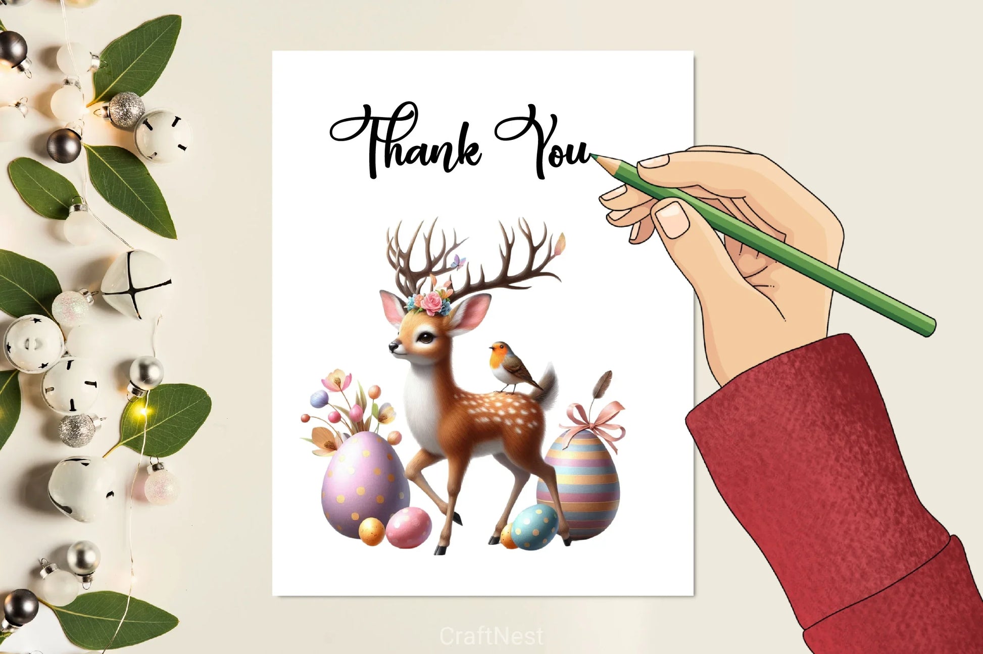 Easter Deer Clipart Bundle - CraftNest - Digital Crafting and Art