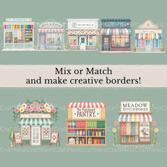Village Shops Sewing Quilting Clipart Bundle - CraftNest - Digital Crafting and Art