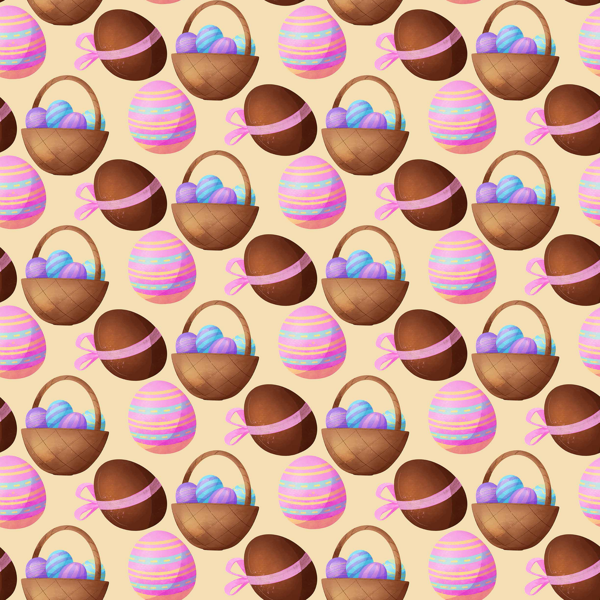 Watercolor Easter Seamless Digital Paper - CraftNest - Digital Crafting and Art