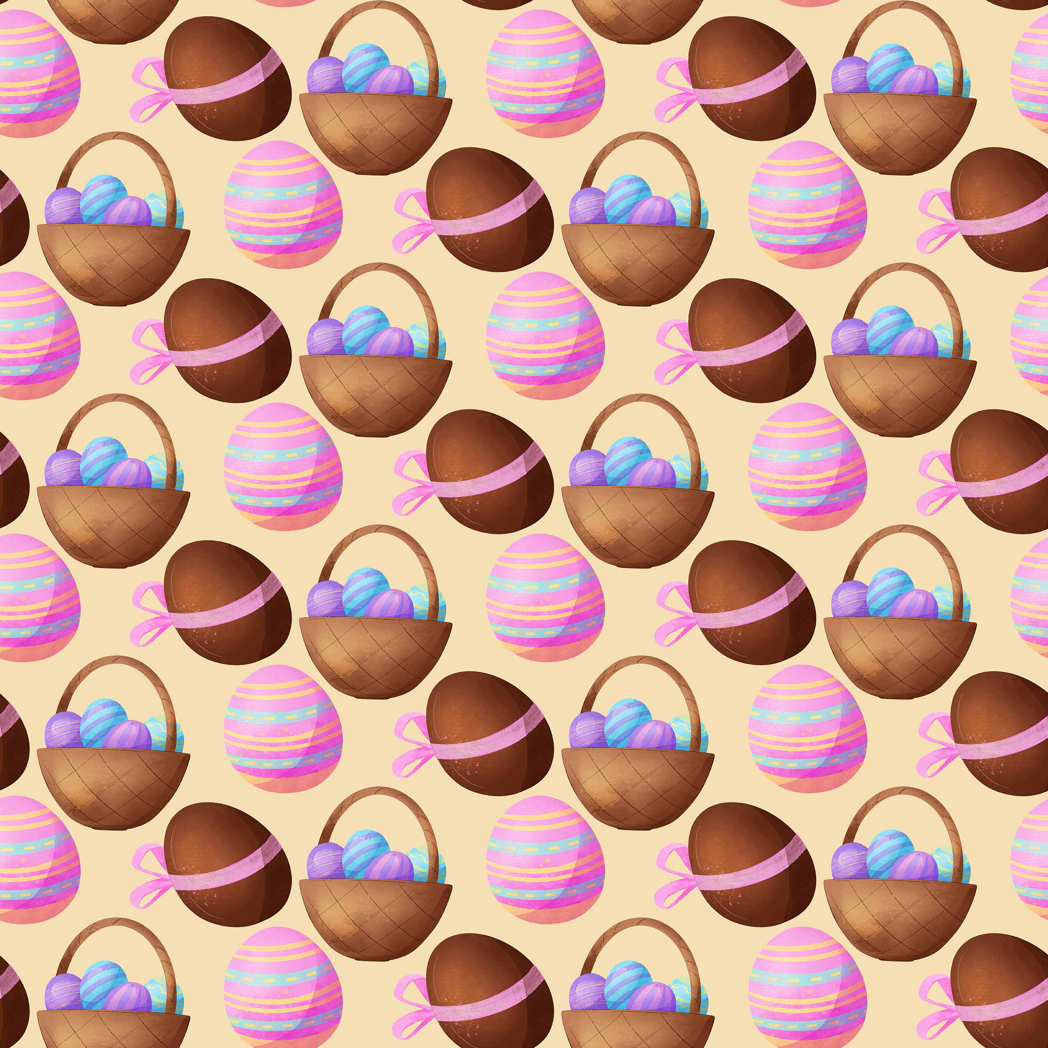 Watercolor Easter Seamless Digital Paper - CraftNest - Digital Crafting and Art