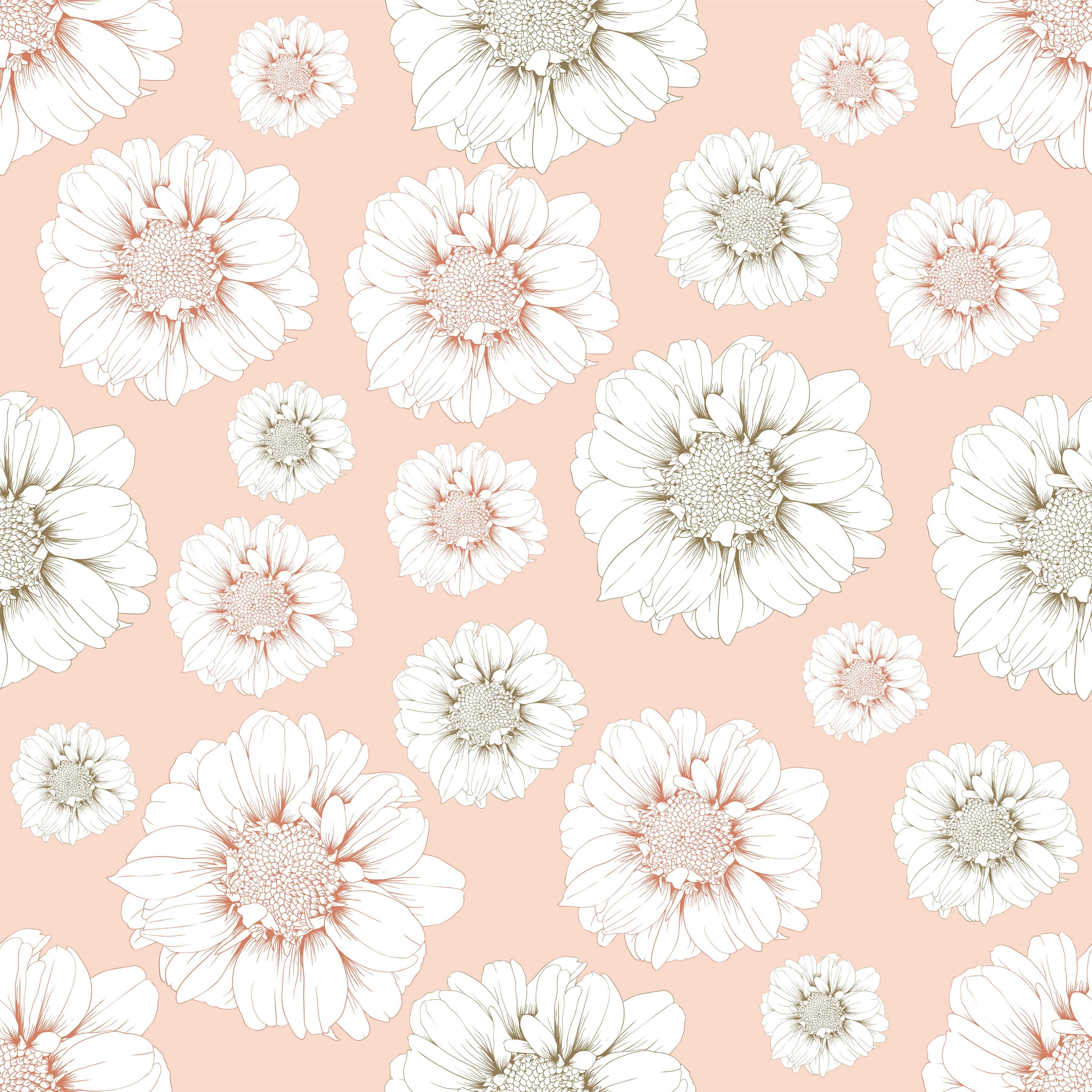 Ink Flowers Seamless Digital Paper - CraftNest - Digital Crafting and Art