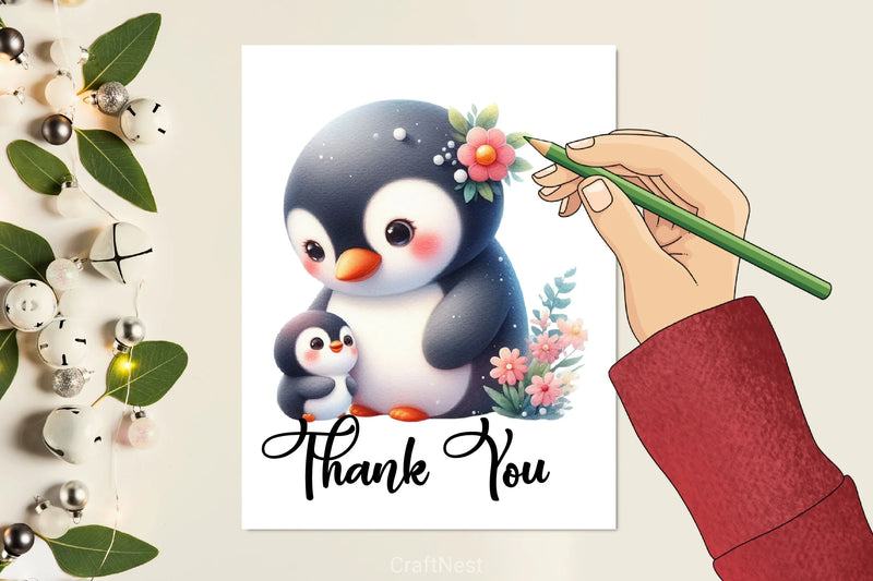 Mother's Day Penguin Clipart Bundle - CraftNest - Digital Crafting and Art