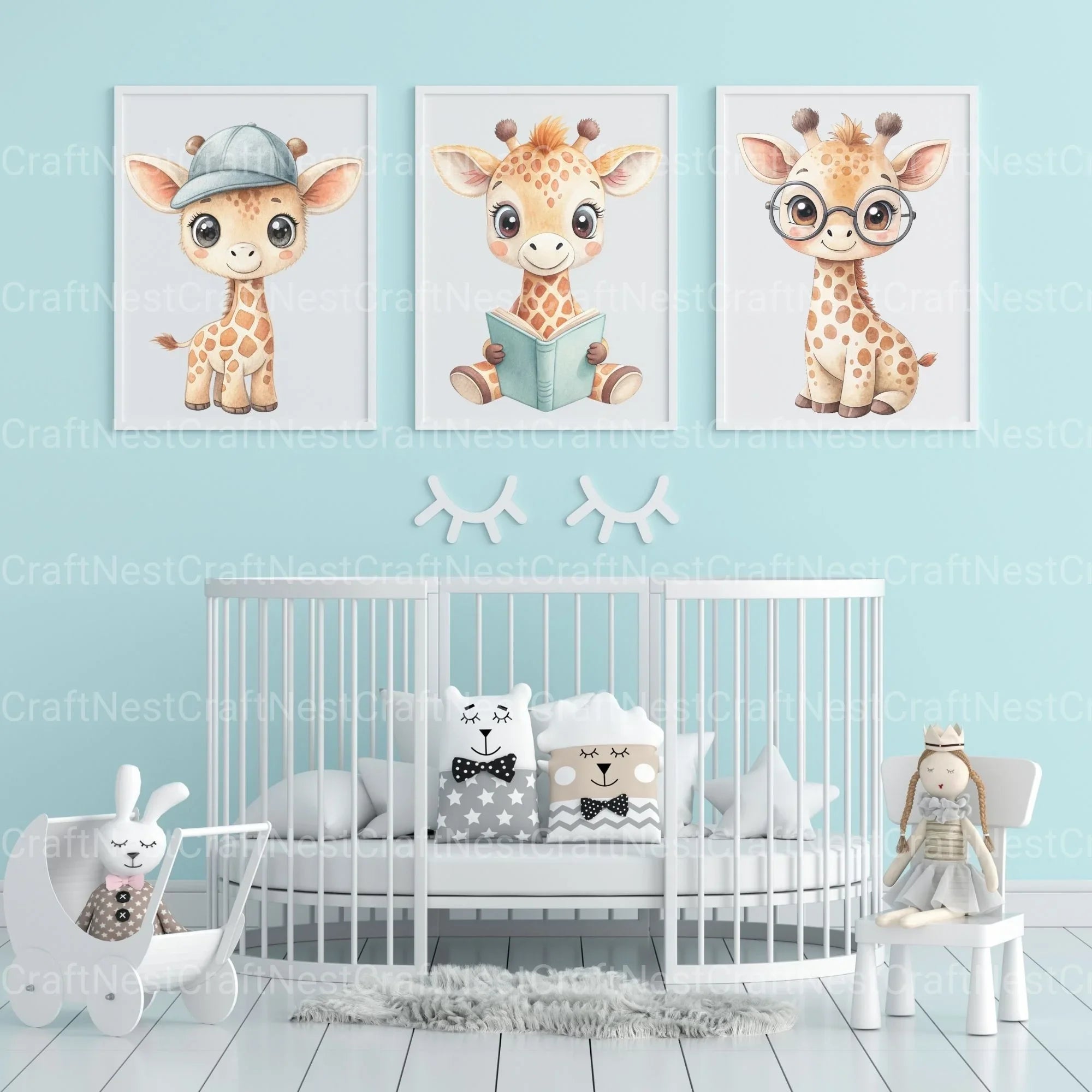 Cute Giraffes Clipart Bundle - CraftNest - Digital Crafting and Art