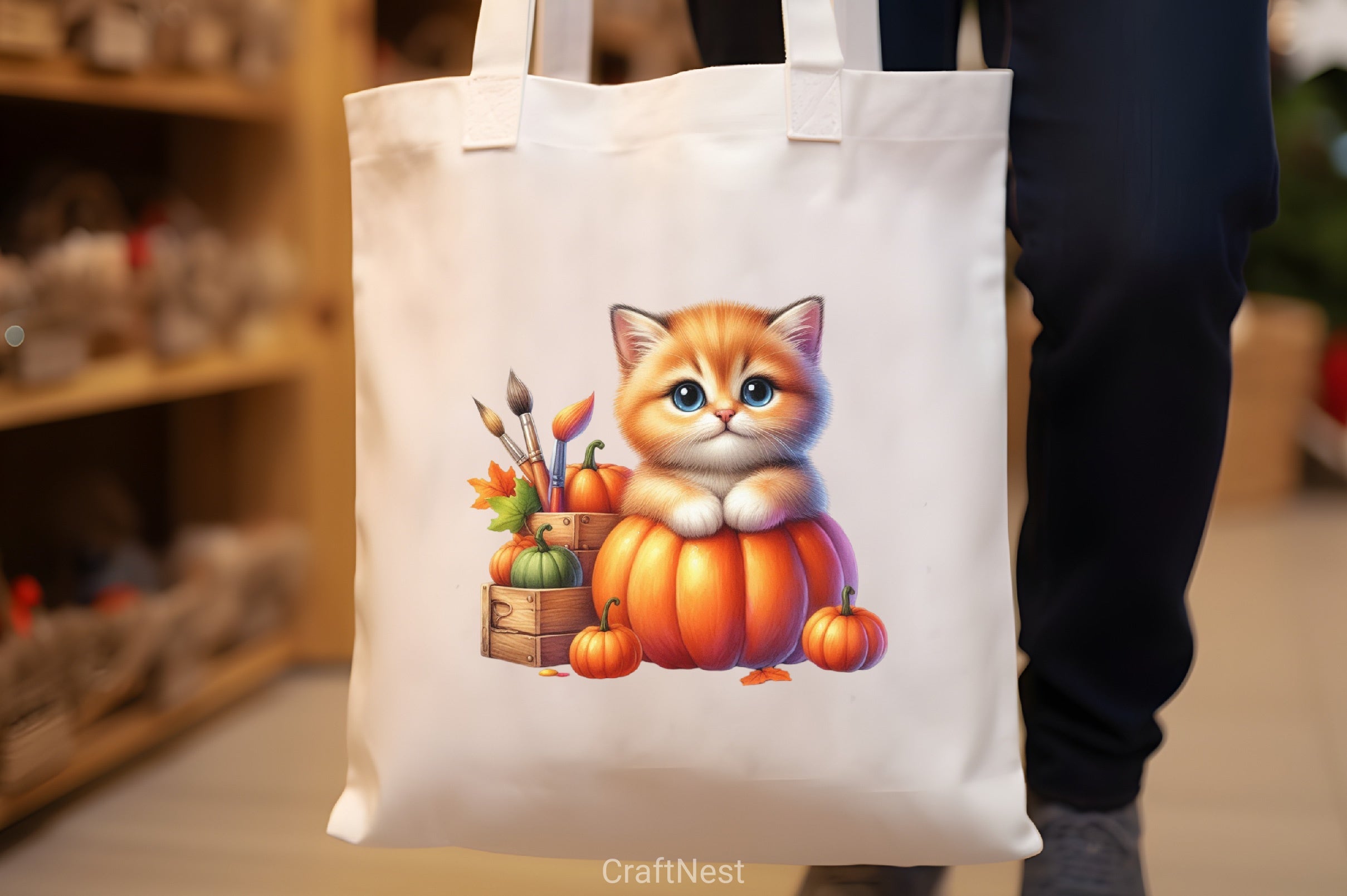 Cute Kitten Pumpkins Clipart Bundle - CraftNest - Digital Crafting and Art