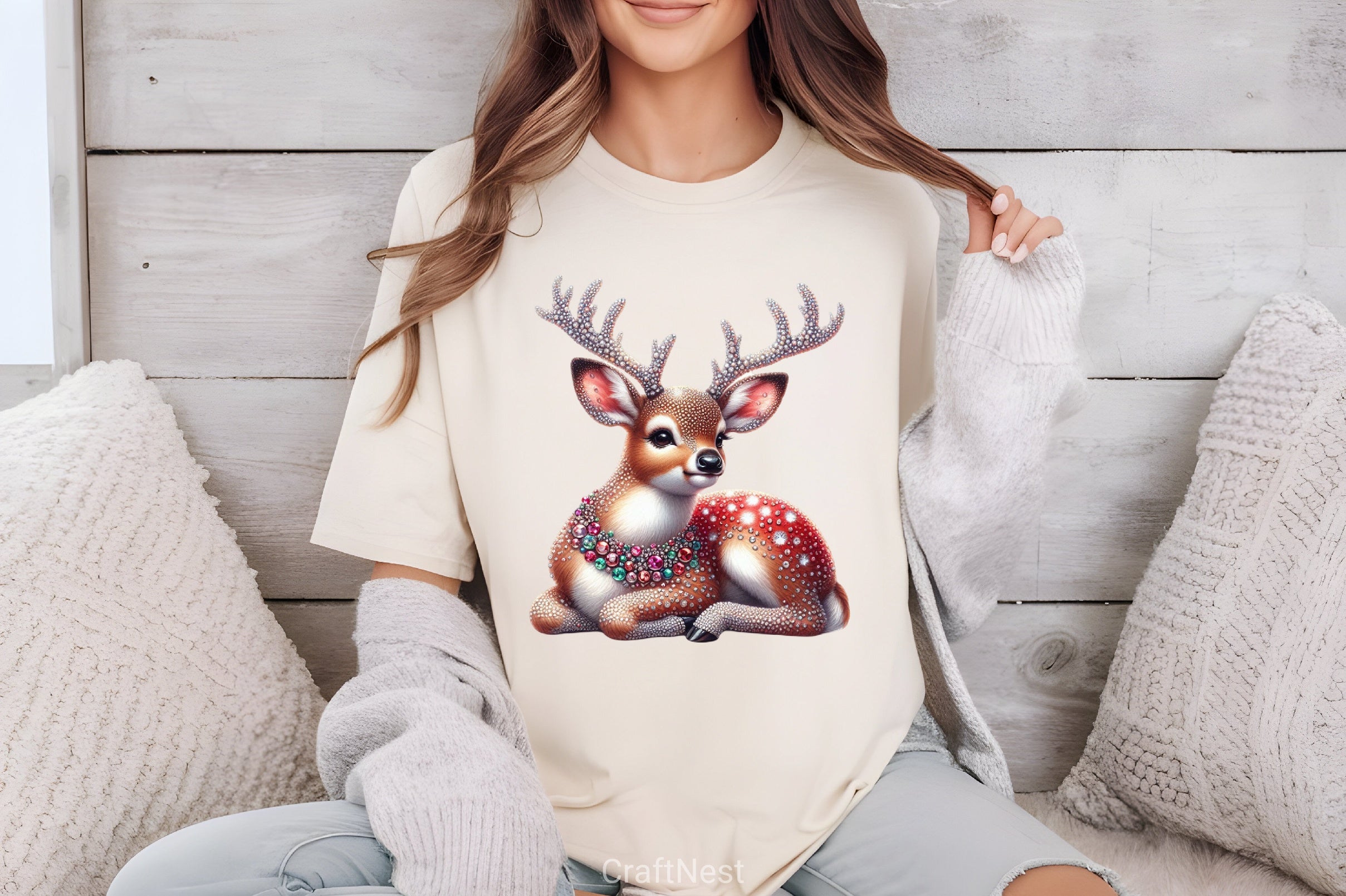 Faux Rhinestones Christmas Clipart Bundle - CraftNest - Digital Crafting and Art