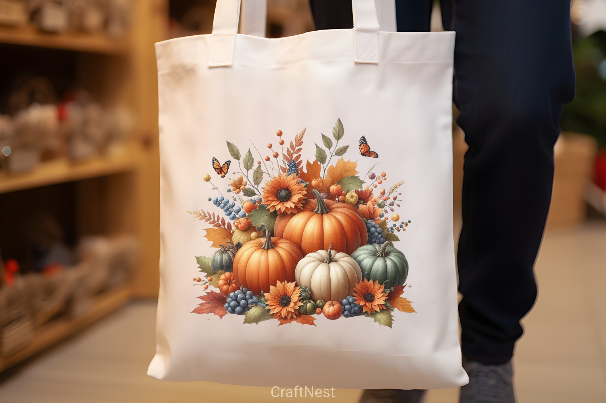 Autumn Pumpkins & Flowers Clipart Bundle - CraftNest - Digital Crafting and Art