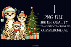Christmas Animal Family Clipart Bundle - CraftNest - Digital Crafting and Art