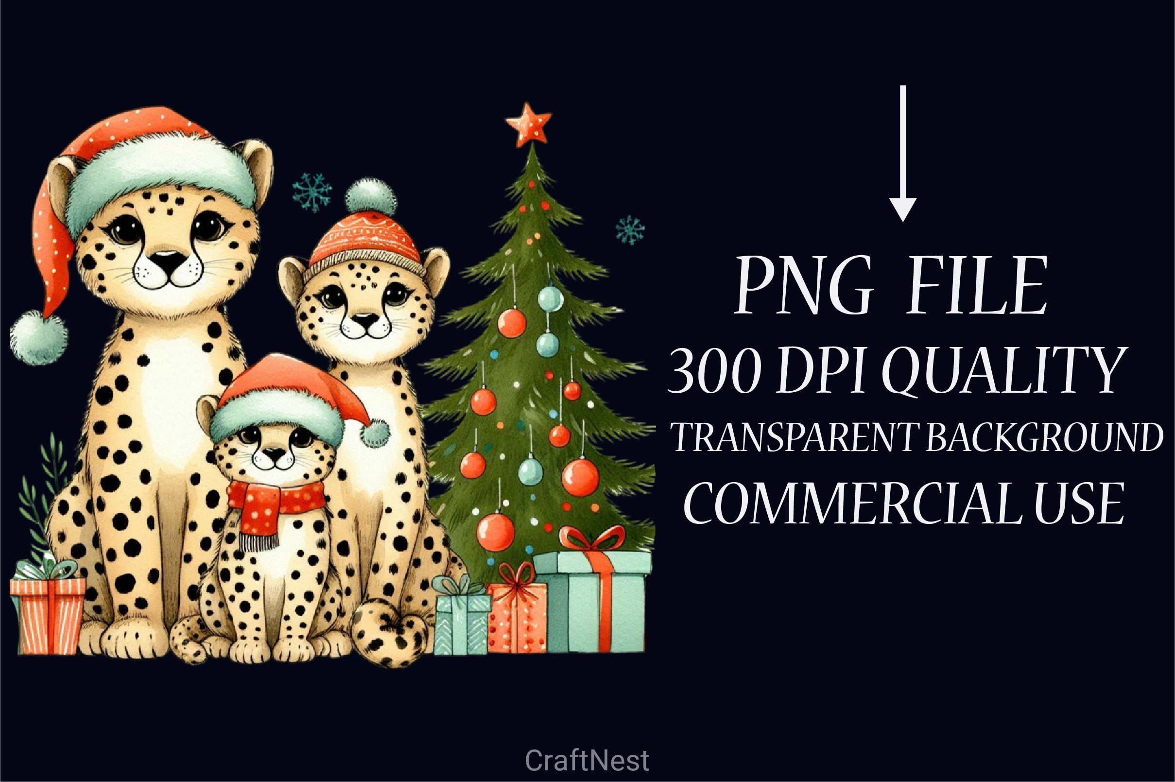 Christmas Animal Family Clipart Bundle - CraftNest - Digital Crafting and Art